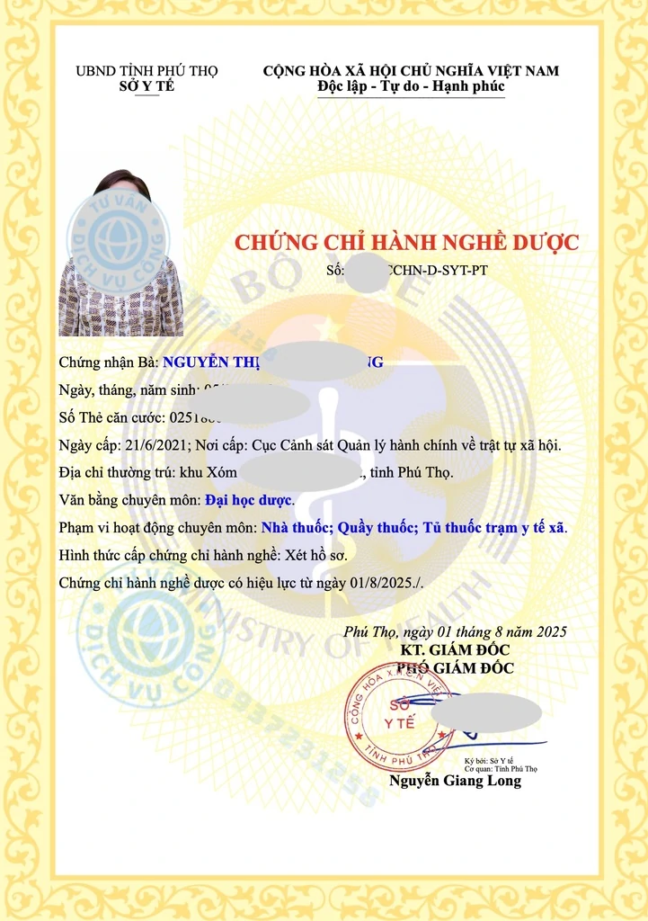 Chứng chỉ hành nghề dược mới nhất