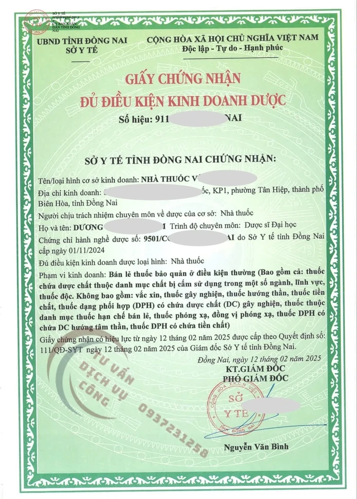 Giay chung nhan du dieu kien kinh doanh duoc