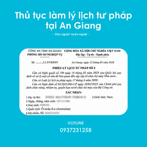Lý lịch tư pháp tại An Giang