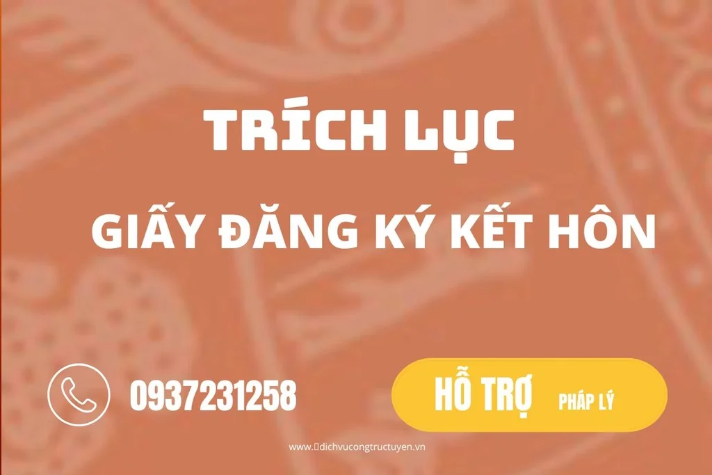 Trích lục giấy đăng ký kết hôn