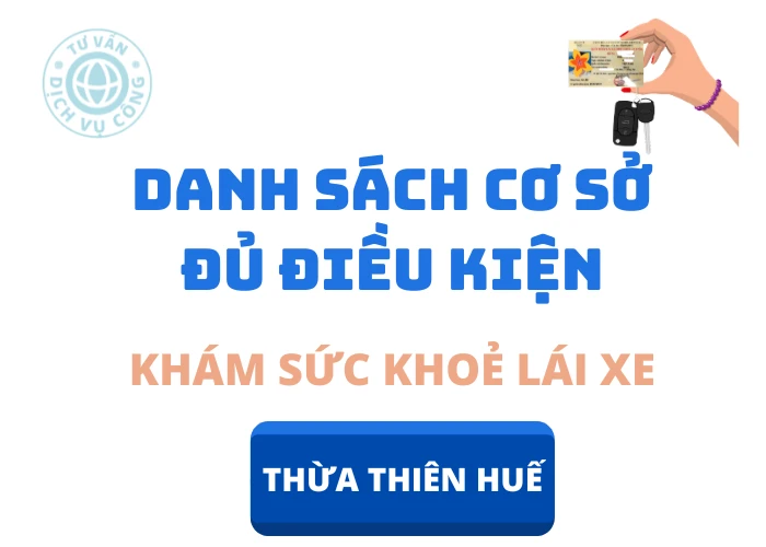 Danh sách Bệnh viện khám sức khỏe lái xe tại Thừa Thiên Huế