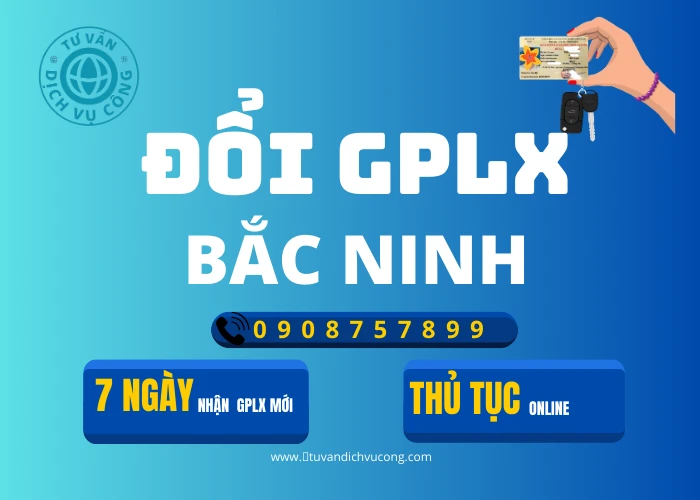 Dịch vụ đổi Giấy phép lái xe Online tại Bắc Ninh