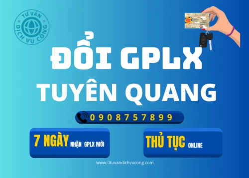 Dịch vụ đổi giấy phép lái xe tại Tuyên Quang