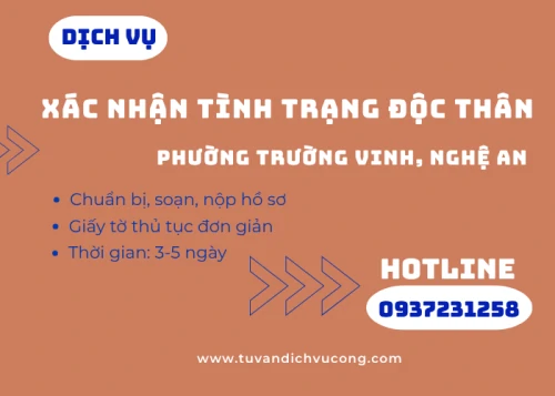 Dịch vụ Xác nhận tình trạng độc thân Phường Trường Vinh