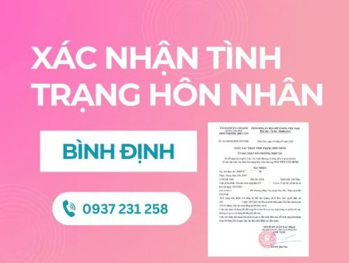 Dịch vụ xin giấy xác nhận tình trạng hôn nhân tại Bình Định