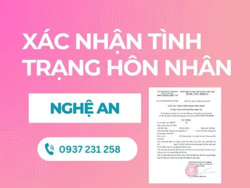 Dịch vụ xin giấy xác nhận tình trạng hôn nhân tại Nghệ An