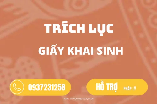 Dịch vụ xin Trích lục Giấy khai sinh