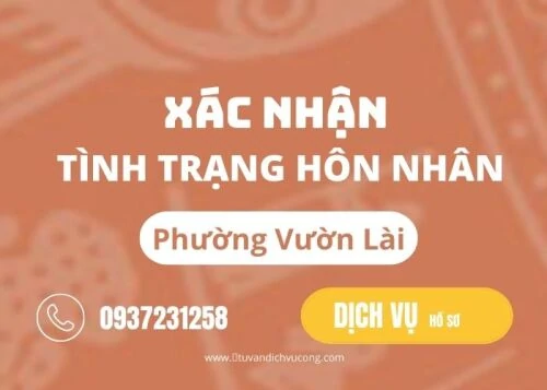 Xác nhận tình trạng hôn nhân tại Phường Vườn Lài